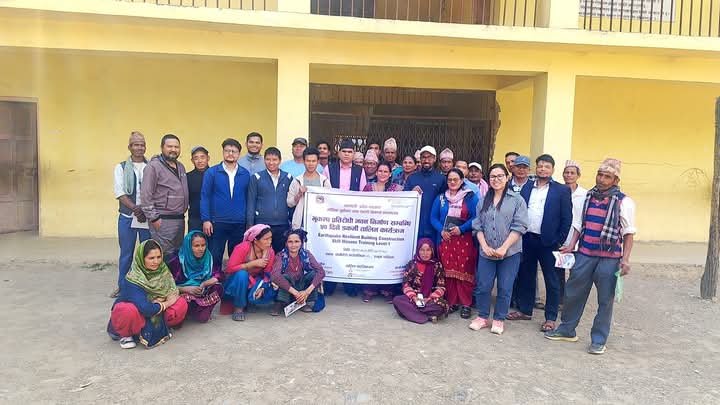 सानीभेरी २ मा भूकम्प प्रतिरोधी भवन निर्माण सम्बन्धि डकर्मी तालिम सुरु