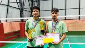 तेस्राे वडाध्यक्ष कप पुरूष खुला ब्याडमिन्टन प्रतियोगिताकाे उपाधी विशाल बिष्ट र शिखर केसीकाे जाेडीलाई