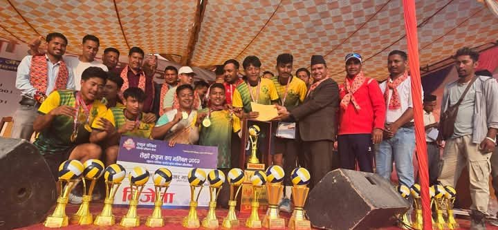 तेस्रो रुकुम कप भलिबलको उपाधि बौदीकालीलाई