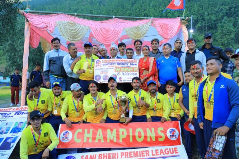 टिम भिमराजले जित्यो सानीभेरी प्रिमियर लिग २०८२ को उपाधि